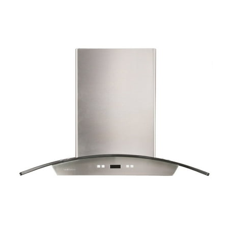 - Cavaliere-Euro 30W in. Tempered Glass Canopy Wall Mounted Range Hood