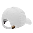 thumbnail image 4 of Mardi Gras Jester Hat Washed Solid Pigment Dyed Cotton Twill Brass Buckle Cap - White OSFM, 4 of 5