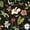 Jet Black, variant on NextWall Jet Black Summer Garden Floral Peel and Stick Wallpaper