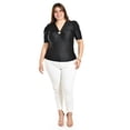 thumbnail image 4 of Blusa de satin con detallle central Roman Fashon /Tallas Extras, 1825 (Negro) negro 40, 4 of 5