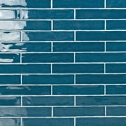 Brookline Teal 2 in. x 10 in. Polished Ceramic Subway Wall Tile (40 pieces / 5.38 sq. ft. / box)