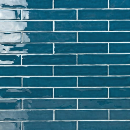 Brookline Teal 2 in. x 10 in. Polished Ceramic Subway Wall Tile (40 pieces / 5.38 sq. ft. / box)
