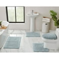 thumbnail image 4 of Better Trends 20"x 60" Premium Bathroom Runner Rug 100% Cotton Soft Reversible Tufted Bath Mat Water Absorbent Ideal for Easy Care in Bathroom and Shower Areas, (Blue)- Edge Collection, 4 of 6