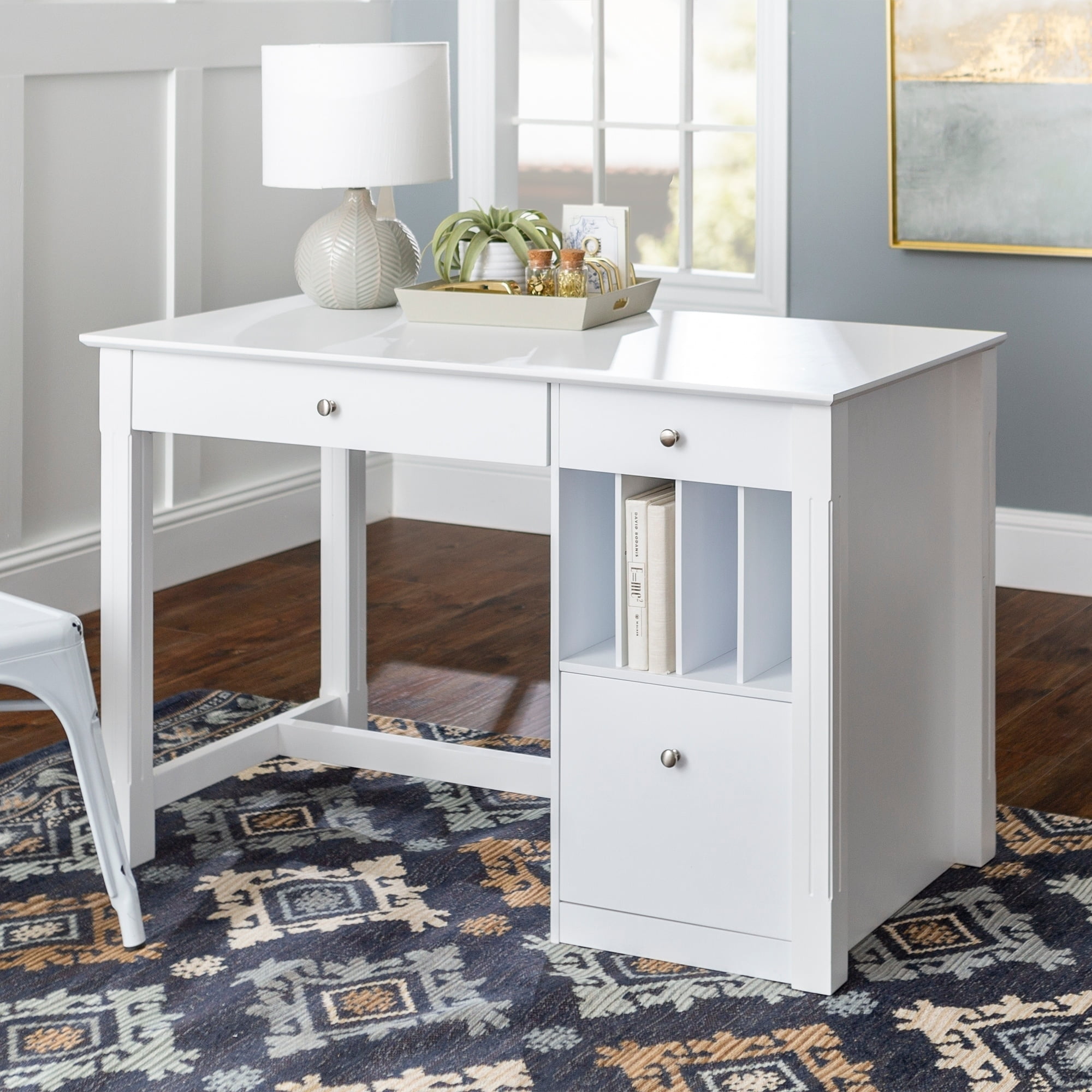 white desk with drawers white desk with drawers