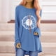 thumbnail image 1 of Puntoco Blusa de camiseta irregular de manga larga con estampado de girasol suelto a la moda para mujer Puntoco Puntoco-7460, 1 of 5