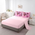 thumbnail image 5 of Castle Fairy Black Kawaii Princess Twin Bedding 7-Piece,Angel Heart Print Bedding Comforter Set,Pink,Pink Reversible, 5 of 7