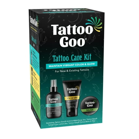 Tattoo Goo Tattoo Care Kit with Antimicrobial Soap, Tattoo Balm & Tattoo Lotion