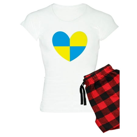 

CafePress - I Stand With Ukraine Heart Pajamas - Women s Light Pajamas