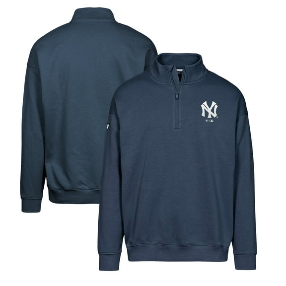 Men's Levelwear Navy New York Yankees Murray Core Logo Quarter-Zip Pullover Top