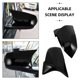 thumbnail image 3 of Hytrove 2Ud Cubiertas Para Espejos Laterales De Auto Material ABS Negro Protección Contra Daños Estilo Cuerno, 3 of 8
