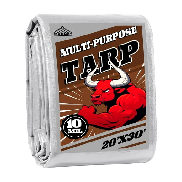 Lona MVPNET de 20 x 30 pies, 10 mil, impermeable, resistente a los rayos UV