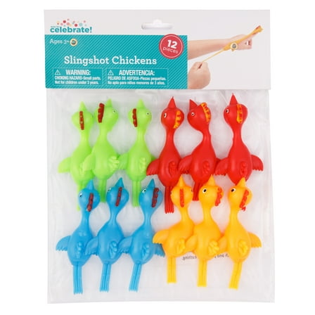 Multicolor Slingshot Chicken Party Favors, 12 Pieces, by Way To Celebrate