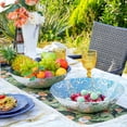 thumbnail image 3 of Sungmor 2 pzs tazones grandes y gruesos de vidrio 12.5", estilo marroquí; centro de mesa p/ fruta, snacks y pan; tazón p/ mezclar ensaladas; bandeja de exhibición p/ encimera, verduras, 3 of 8
