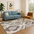 thumbnail image 7 of Addison Rugs Mayfield Premium Machine Washable Transitional Aztec Taupe Rectangle Rug, 3' x 5', 7 of 7