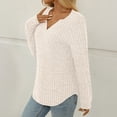 thumbnail image 3 of SUNBS Womens Tops Long Sleeve V Neck Shirts Fall Sweater Casual Blouses Fashion Outfits, 3 of 9