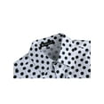 thumbnail image 4 of INSPIRE CHIC Men's Shirt Polka Dots Pattern Point Collar Long Sleeve Button Down Shirt 50 White, 4 of 7