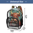 thumbnail image 4 of Ttyddzy Clear Backpack Heavy Duty PVC Transparent Backpack for College Workplace, Bull, 4 of 8