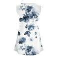 thumbnail image 4 of up to 60% off Gifts Usmixi Womens Tank Tops Beach High Waist Pleated Hem Ladies Fashion Tunic Shirts Summer Trendy Floral Print V-Neck Sleeveless Shirts Blouse Light Blue s, 4 of 5