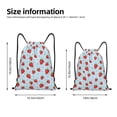 thumbnail image 5 of Yiaed Strawberry Print Drawstring Bags Drawstring Backpack Bulk String Back Pack Gym Sport Bag-Small, 5 of 5
