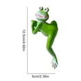 thumbnail image 2 of Yucurem Funny Frog Figurines, Resin Hanging Sculpture Outdoor Statue Plant Pot Decorations for Home Garden Fence Balcony Patio Lawn Yard Ornaments (Right), 2 of 7
