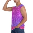 thumbnail image 3 of Picia Pink Purple Glitter mens Cotton Tank Undershirts , Moisture-wicking Ribbed Tanks, Lightweight Cotton Tank Undershirts-Medium, 3 of 8
