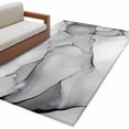 thumbnail image 2 of Rectangle Area Rug 3x5ft,Modern Natural Marble Gradient Art Washable Carpet Non-Slip Runner Accent Rugs Indoor Floor Mat for Bedroom Living Room Decor,Abstract Stone Gray White, 2 of 9