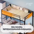 thumbnail image 6 of Aukfa Twin over Twin Bunk Bed, Black Metal Bunk Bed for Kids with Ladder & 9" Under-Bed Storage, 6 of 8