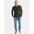 thumbnail image 3 of George Men's and Big Men's Cotton Crewneck Tee with Long Sleeves, 3-Pack, Sizes XS-3XL, 3 of 8