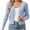 Light Blue, variant on Lenpel Women's Cropped Cardigan Sweaters Lightweight V Neck Long Sleeve Scalloped Trim Button down Sweater Tops Casual Knit Cardigans(White,X-Large)