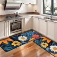 thumbnail image 3 of Kitchen Rugs Sets Of 2,Pioneer Flower Floral Print Pattern Anti Fatigue Kitchen Mat Rugs Non Slip Washable,Decorative Kitchen Floor Mats for Kitchen,Sink,Laundry,17"x47"+17"x47", 3 of 5