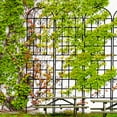 thumbnail image 2 of DUOSONG 4 Pack Metal Garden Trellis 86.7" X 19.7" Rustproof Trellis For Climbing Plants Outdoor Flower Support Black Black Iron Garden & Outdoor Garden Supplies Garden Arch & Trellis, 2 of 18