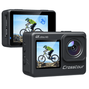 Crosstour CT9300 Action Camera 4K 24MP Dual Touch Screen Underwater Cam,Remote Control, Dual Screen Vlog, Selfie Sports Camera, Black - Best Reviews Guide