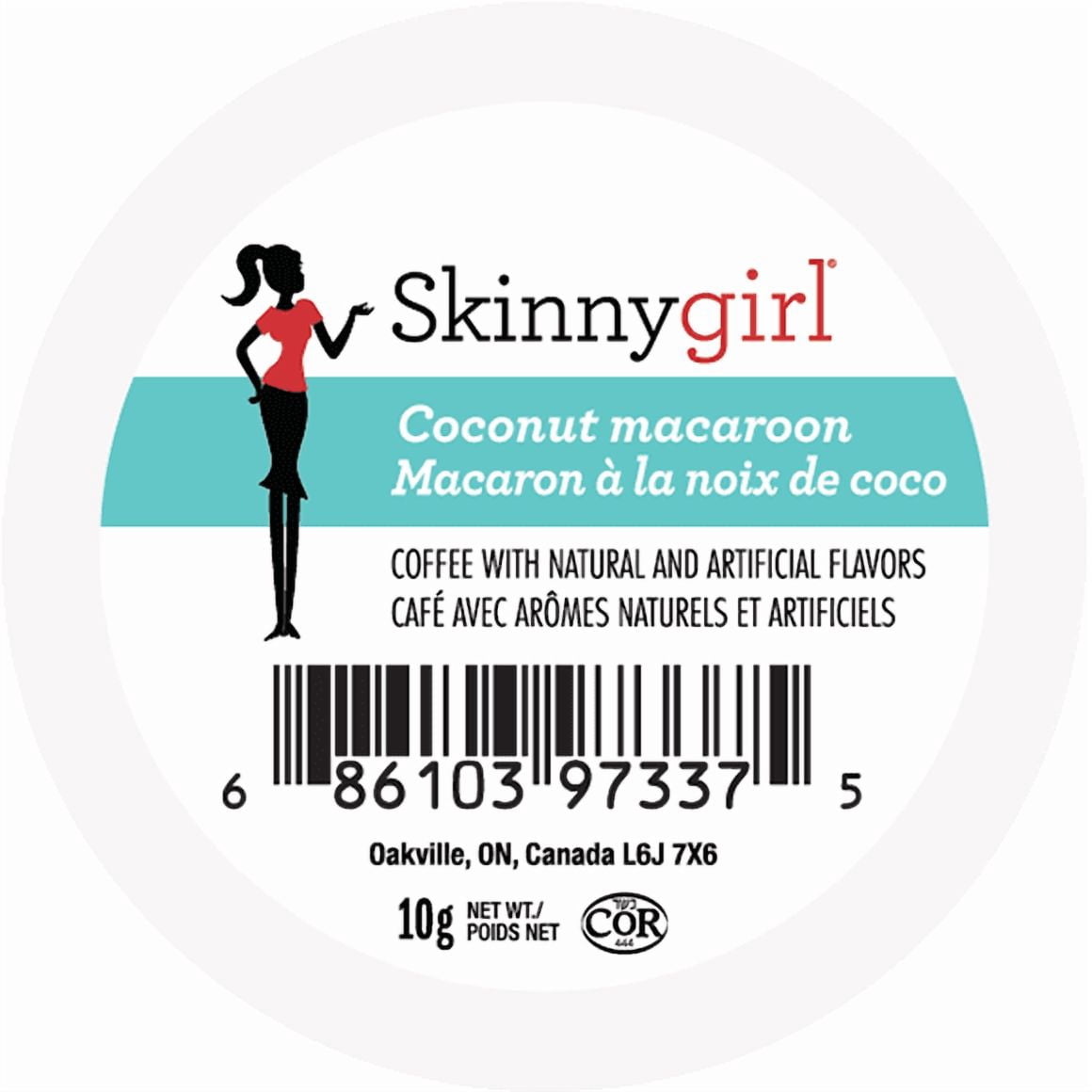 Skinnygirl Flavored Coffee Pods, Single Serve Coffee for Keurig K Cups Machines, 24 Count Americano Espresso Roast and 24 Count Coconut Macaroon, 48 Total Recyclable Pods