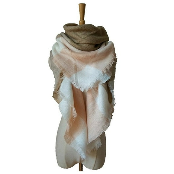 PaZinger Women's Warm Plaid Large Tartan Scarf Cape Blanket Scarves Fashion Wrap Shawl
