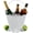 Gray, variant on Plexon Galvanized Metal Ice Bucket for Parties Coctail Bar Restaurant - Drink Beer Champagne Bucket with Handle, Beverage Chiller Cooler Small 1.3 Gallon, Red