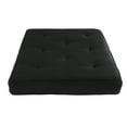 DHP 8 Inch Independently Encased Coil Futon Mattress, Black Microfiber