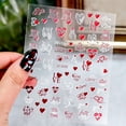 thumbnail image 2 of Stickers para uñas OIUUBBII 3D corazón San Valentín, 6 hojas, 2 of 9
