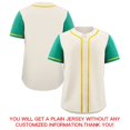 thumbnail image 1 of Custom Baseball Jersey Button Down Short Sleeve Shirts Personalized Printed Name Number for Adult/Youth Outdoor Freestyle LS, 1 of 1