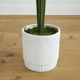 thumbnail image 3 of Nearly Natural 6ft. Artificial Paradise Palm with White Decorative Planter, Green, 3 of 7