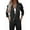 Black, variant on Women'S Two-Piece Suit Jacket Striped Cropped Lapel Suit Jacket High Waist Wide Leg Work Pants Business Suit Grey L