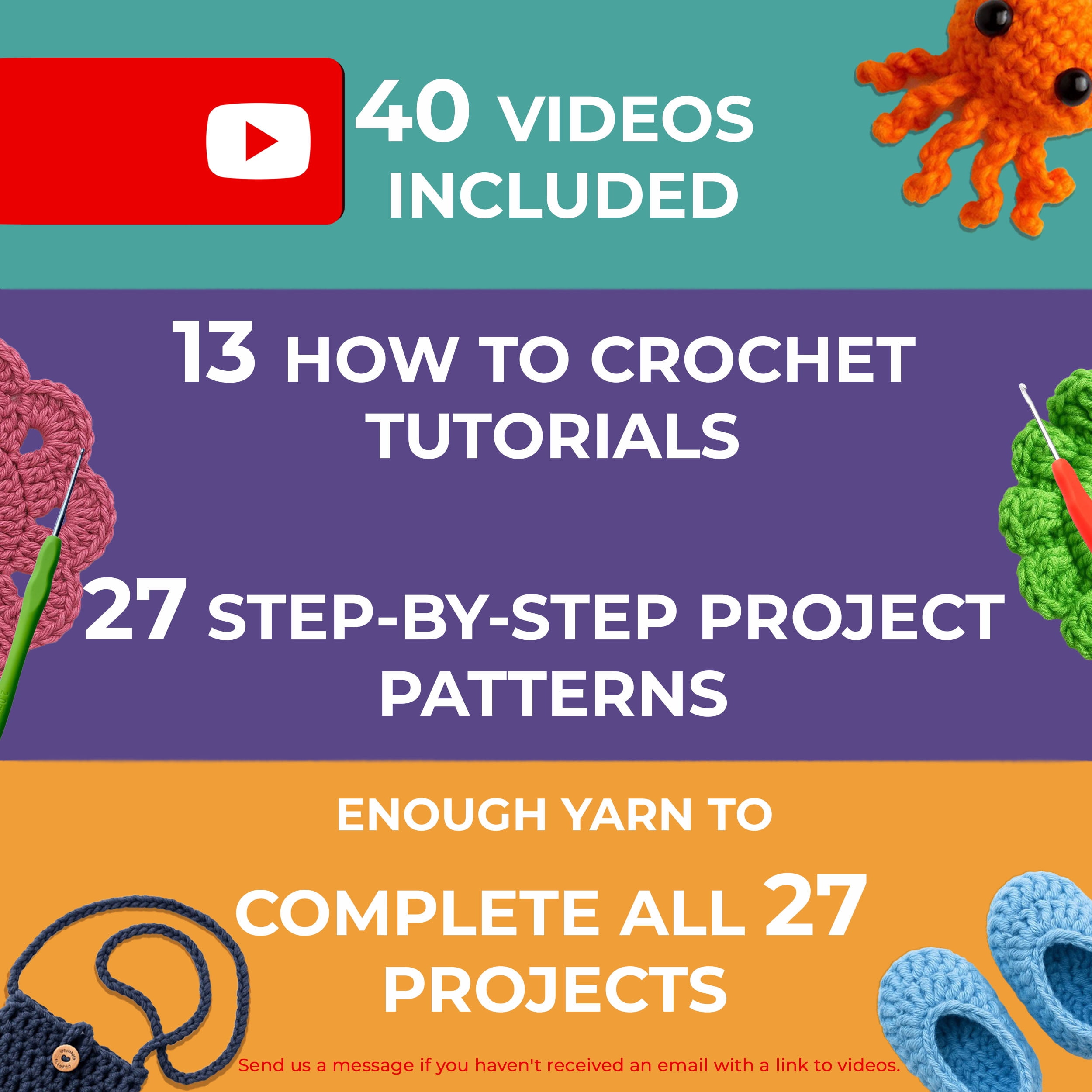 Craftiss Crochet Kit for Beginners, 158 pcs with 16 Colors of Acrylic Yarn Skeins, 1300 Yards Total – Learn to Crochet Kit for Adult Beginner