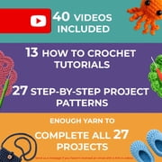 Craftiss Crochet Kit for Beginners, 158 pcs with 16 Colors of Acrylic Yarn Skeins, 1300 Yards Total – Learn to Crochet Kit for Adult Beginner