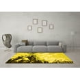 thumbnail image 3 of Ahgly Company Machine Washable Indoor Square Abstract Yellow Modern Area Rugs, 3' Square, 3 of 4