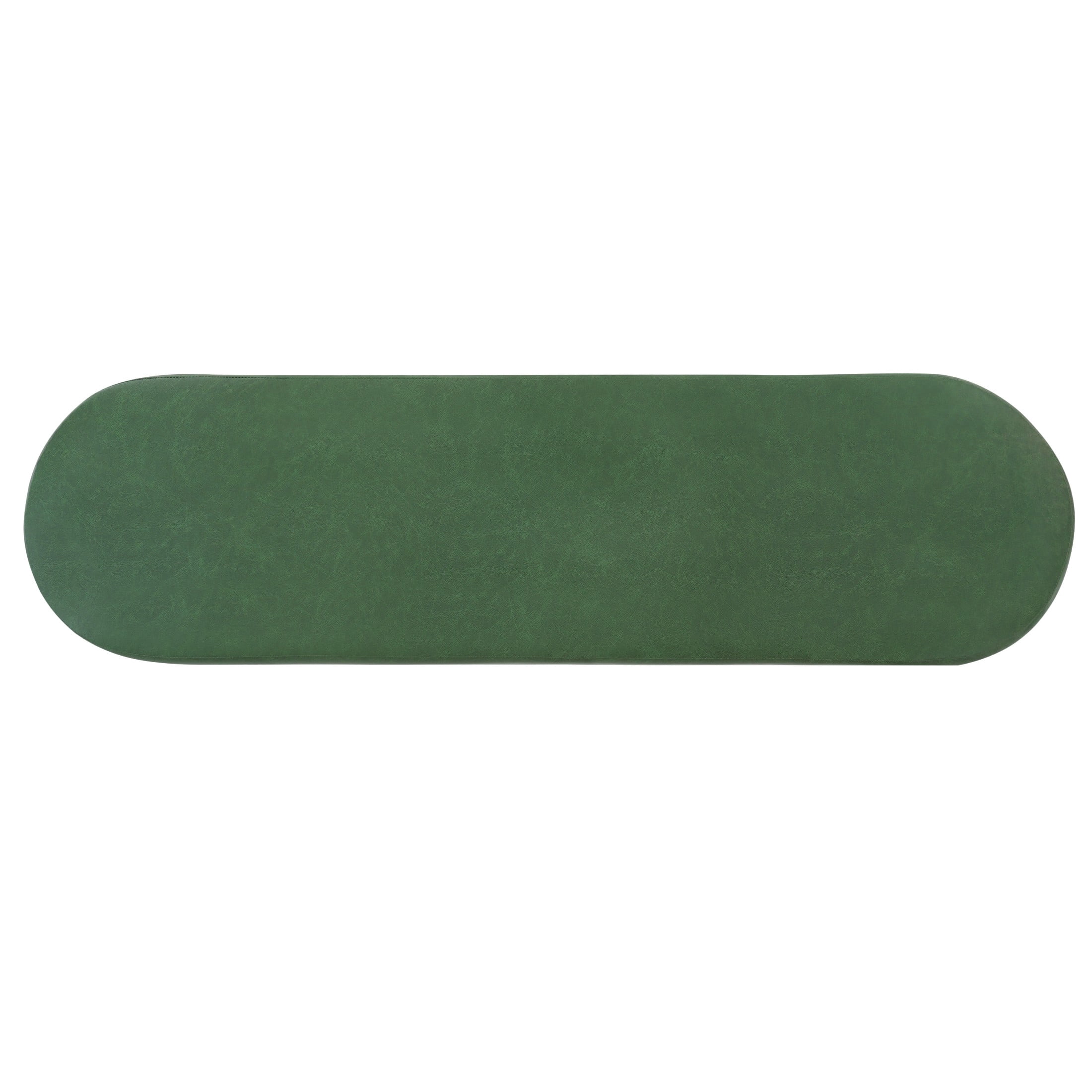 Christopher Knight Home 62.8" Modern PU Leather Upholstered Ottoman Bench with Legs, Green+Black
