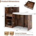 thumbnail image 3 of Reception Desk, Retail Checkout Counter with Lockable Drawer and Open Shelves, Wooden Front Desk Reception Counter, Desktop & Counter for Store Office Lobby Salon, 3 of 9
