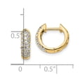 thumbnail image 3 of Auriga 14k Yellow Gold Diamond Hinged Hoop Earrings for Women, 3 of 5