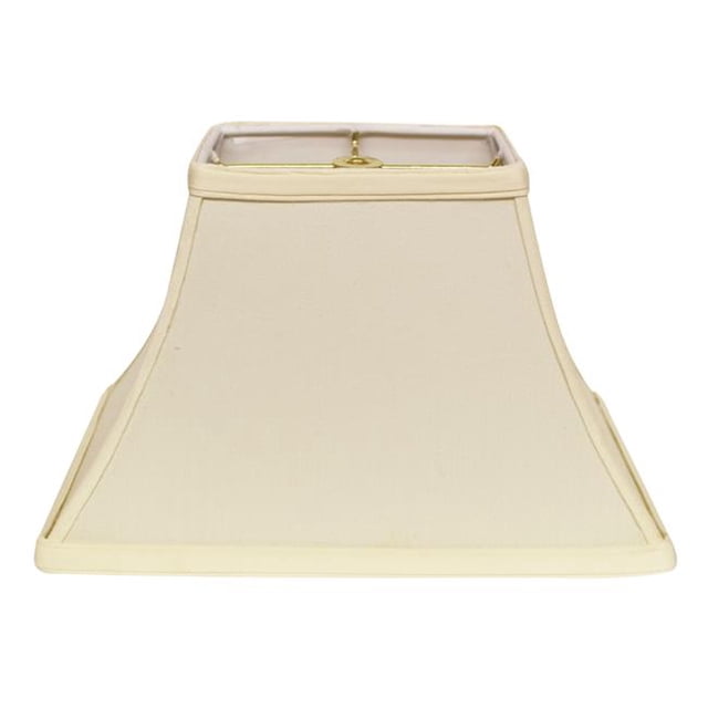 HomeRoots 469999 12 in. Ivory Rectangle Bell No Slub Lampshade, Egg