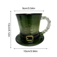 thumbnail image 3 of 2Pcs St Patricks Day Coffee Mug | 11oz Drink Container - Green Gradient Mug - for Juice Milk Drinks Bar Restaurant Office Family Gatherings College Students Study Dining Room Kitchen Hotel, 3 of 9