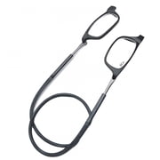 GJX MenS Reading Glasses Hanging Folding Magnetic Front Click Connect Neck Computer Readers Lightweight Eyeglasses Black 3.0 Folding Reading Glasses