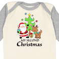 thumbnail image 4 of Inktastic My 2nd Christmas with Santa Reindeer and Tree Boys or Girls Long Sleeve Baby Bodysuit, 4 of 5